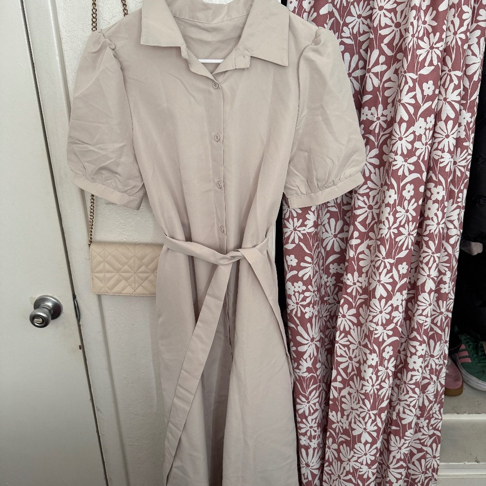 Classy button down maxi dress